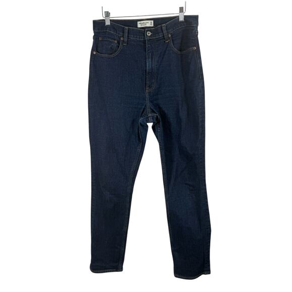 Abercrombie & Fitch Slim Straight Ultra Hi Rise Curve Love Jeans Womens 10/30 - Picture 1 of 7
